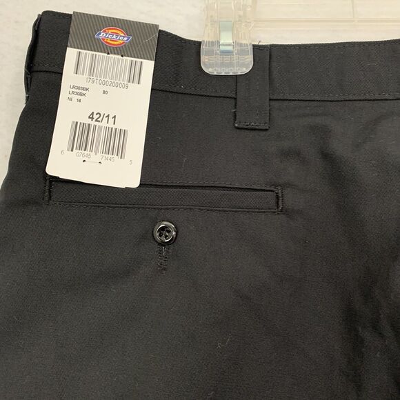 Dickies Shorts Men Size 42 X 11 Black Occupational Workwear LR303BK Flat Front - Picture 3 of 10